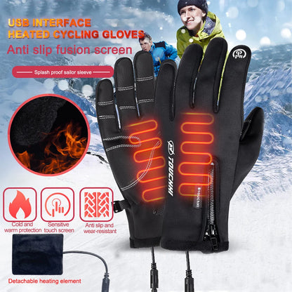 Heated Gloves Eletric Thermal Heat Gloves Winter Warm Skiing