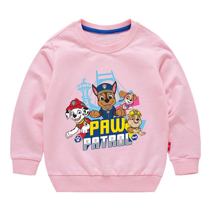 Paw Patrol Sweatshirt Cotton Kids Hoodies Cute Cartoon Crew