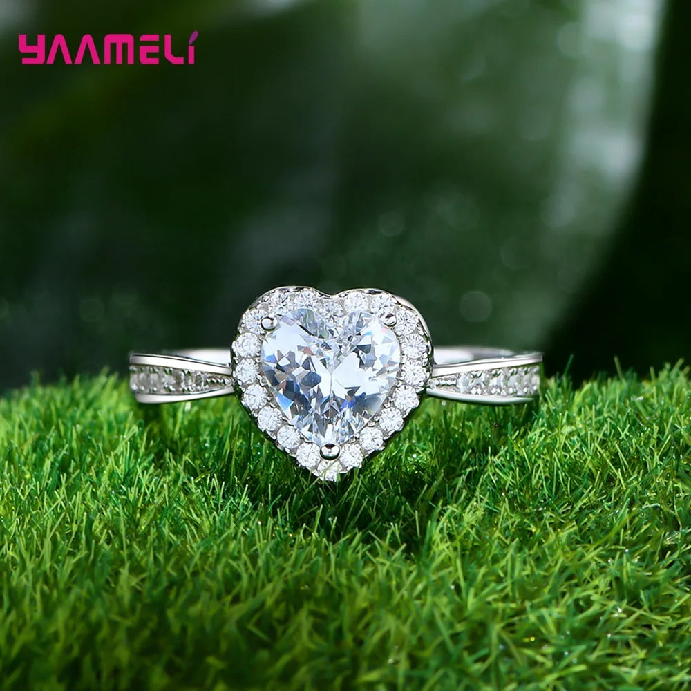 Romatic Birthday Valentines Day Gift Luxury 925 Sterling Silver Color