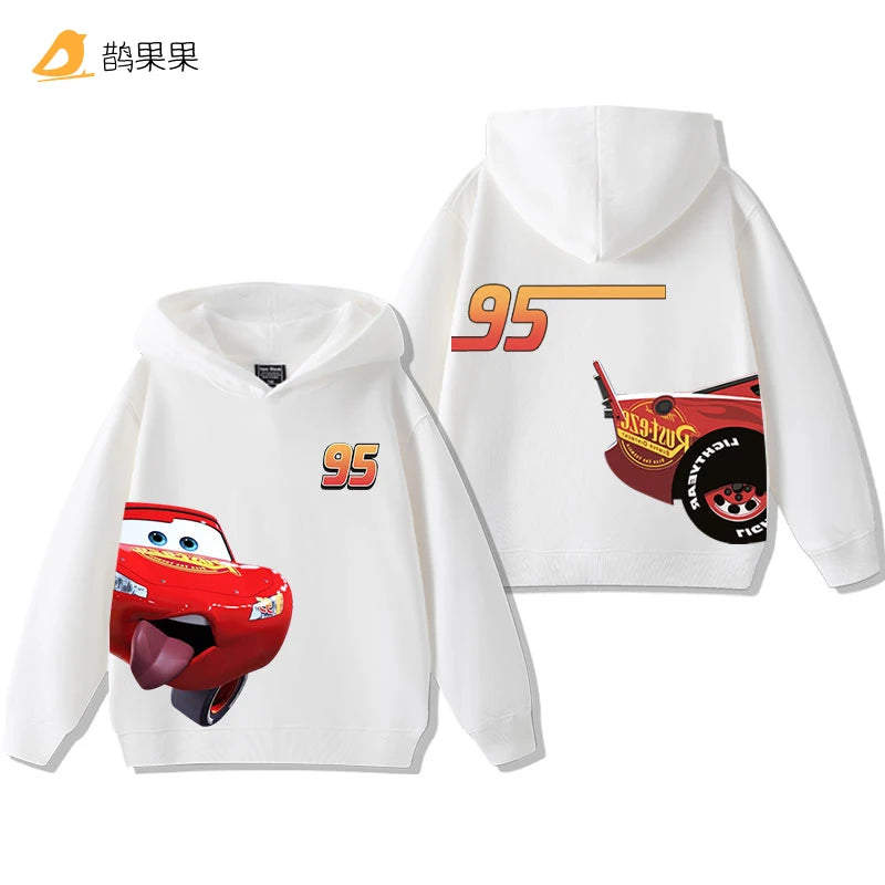 Cars Lightning McQueen Fun Printed Kids Boys Girls Hooded