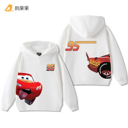 Cars Lightning McQueen Fun Printed Kids Boys Girls Hooded