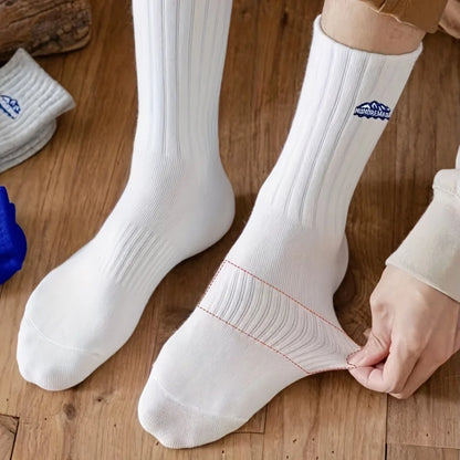 4 pairs of unisex socks with oil painting pattern  thin breathable