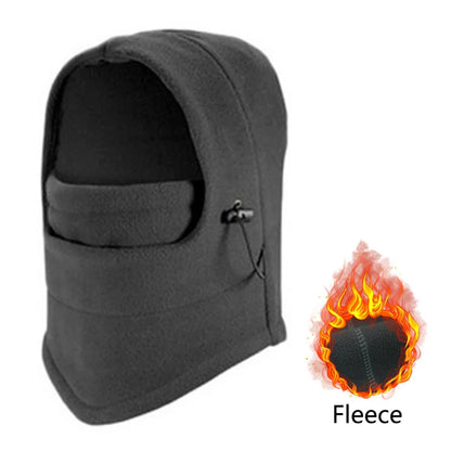 Winter Thermal Fleece Balaclava Men Hat Neck Warmer Hiking