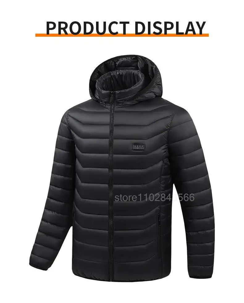 Men Heated Jacket USB Electric Heated Coat Hunting Hiking