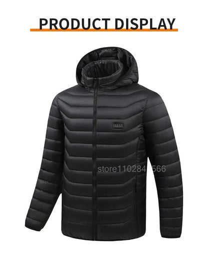 Men Heated Jacket USB Electric Heated Coat Hunting Hiking