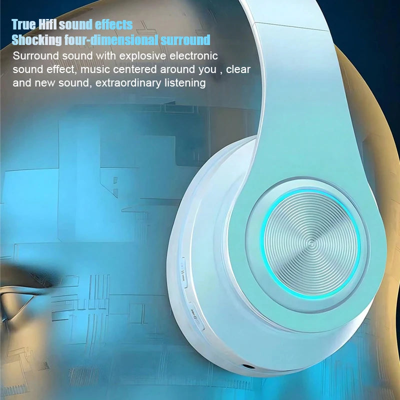 Wireless Gaming Headset Lightweight Foldable Headphones