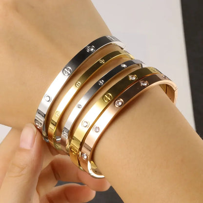 Stainless Steel Cuff Bracelets Bangles For Women Fashion