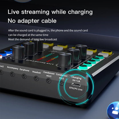 Podcast equipment package, V8s audio interface with integrated