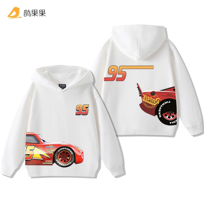 Cars Lightning McQueen Fun Printed Kids Boys Girls Hooded