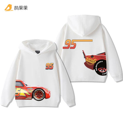 Cars Lightning McQueen Fun Printed Kids Boys Girls Hooded