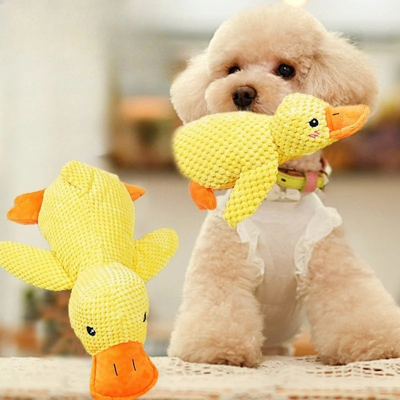 Plush Companion Sleeping Duck Dog Toys for Small Large