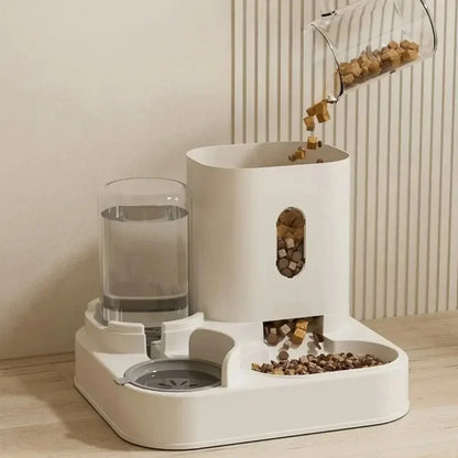 Automatic Feeder Dog Cat Food Bowl With Water Fountain Large