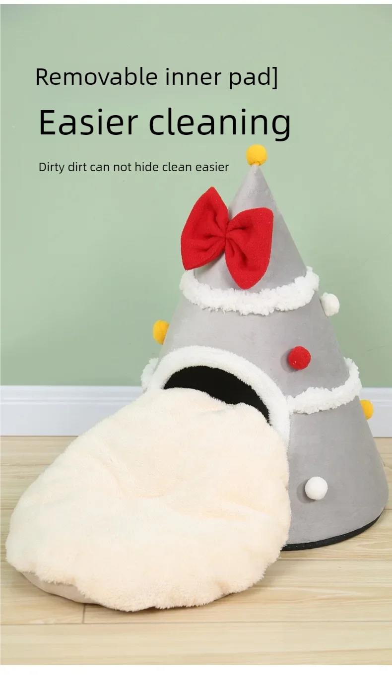 Washable pet lounger cushions, Christmas Tree Cat Housecat