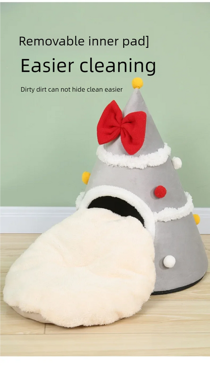 Washable pet lounger cushions, Christmas Tree Cat Housecat