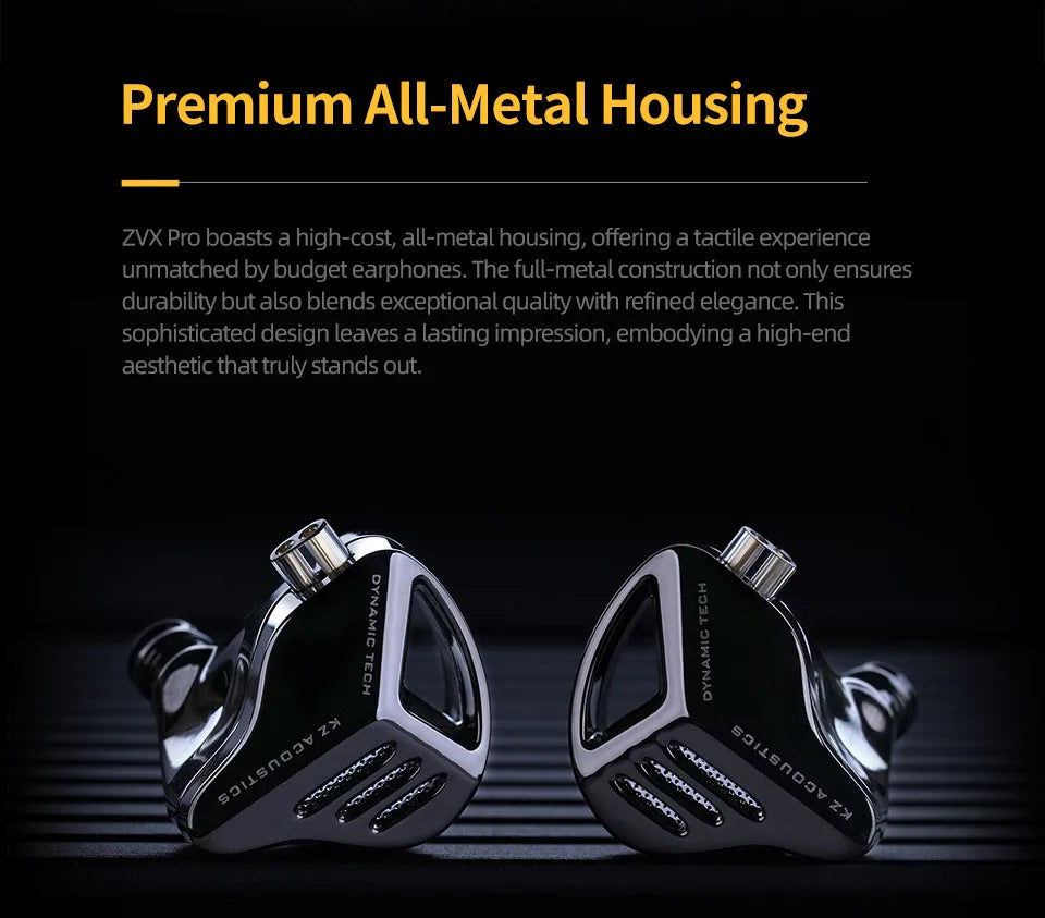 KZ ZVX Pro Earphones Dynamic HIFI Bass Earbuds in Ear Monitor