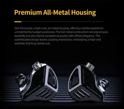 KZ ZVX Pro Earphones Dynamic HIFI Bass Earbuds in Ear Monitor