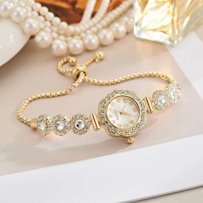 Elegant Rhinestone Bracelet Strap Women Watches Fashion