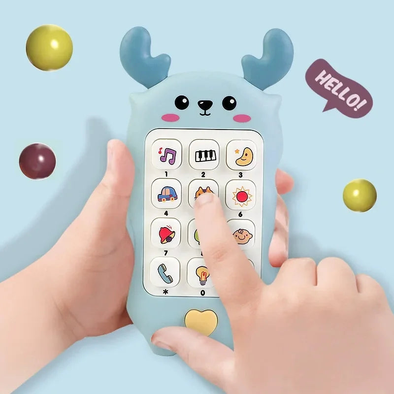 Baby Phone Toys Bilingual Telephone Teether Music Voice Toy