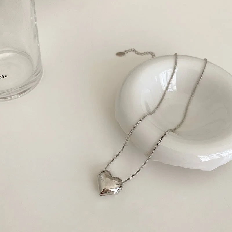 New Cross-border Couple Cavicle Chain Geometric Heart-shaped