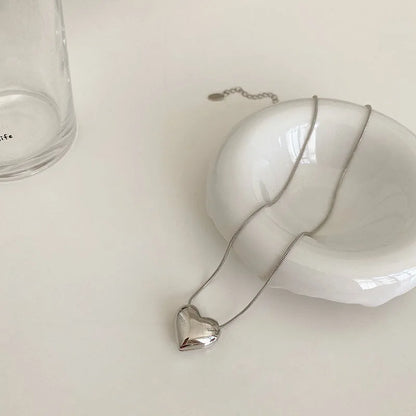 New Cross-border Couple Cavicle Chain Geometric Heart-shaped