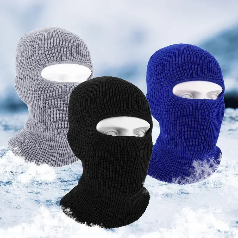 Winter Knitted Full Beanies Balaclava Hat Outdoors Men Women