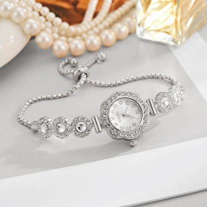 Elegant Rhinestone Bracelet Strap Women Watches Fashion