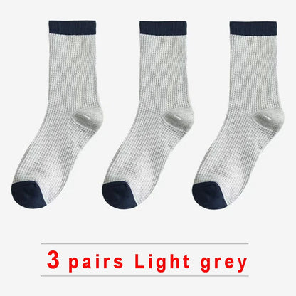 High-quality Harajuku Socks Men's mid-calf socks double-needle