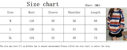Women's Autumn T-shirt Striped Top Sweatshirt 2024 Korean