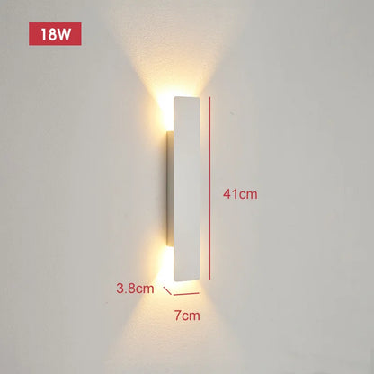Outdoor Waterproof Wall Lamps Strip Aluminum Wall Lights