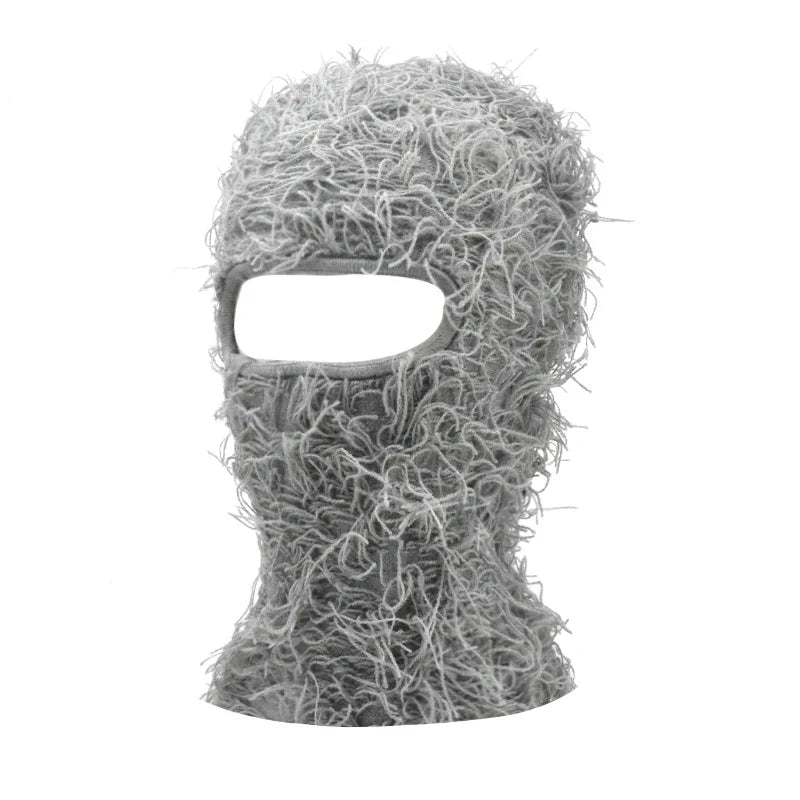 New Hip Hop Balaclava Distressed Knitted Caps Full Face Ski Mask