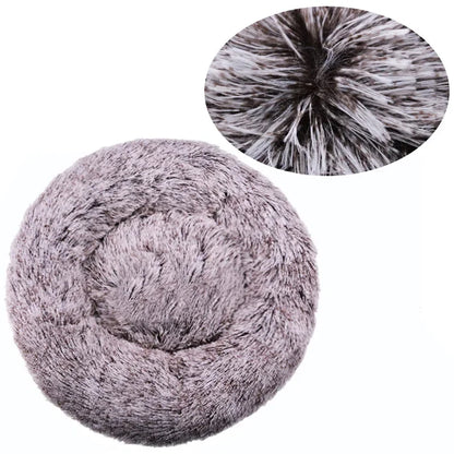 Round Pet Bed for Large Dog Bed Super Soft Cat Bed Long Plush
