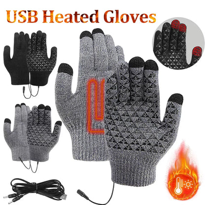Electric Heated Gloves Winter Moto USB Heating Gloves Hand