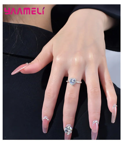 Romatic Birthday Valentines Day Gift Luxury 925 Sterling Silver Color