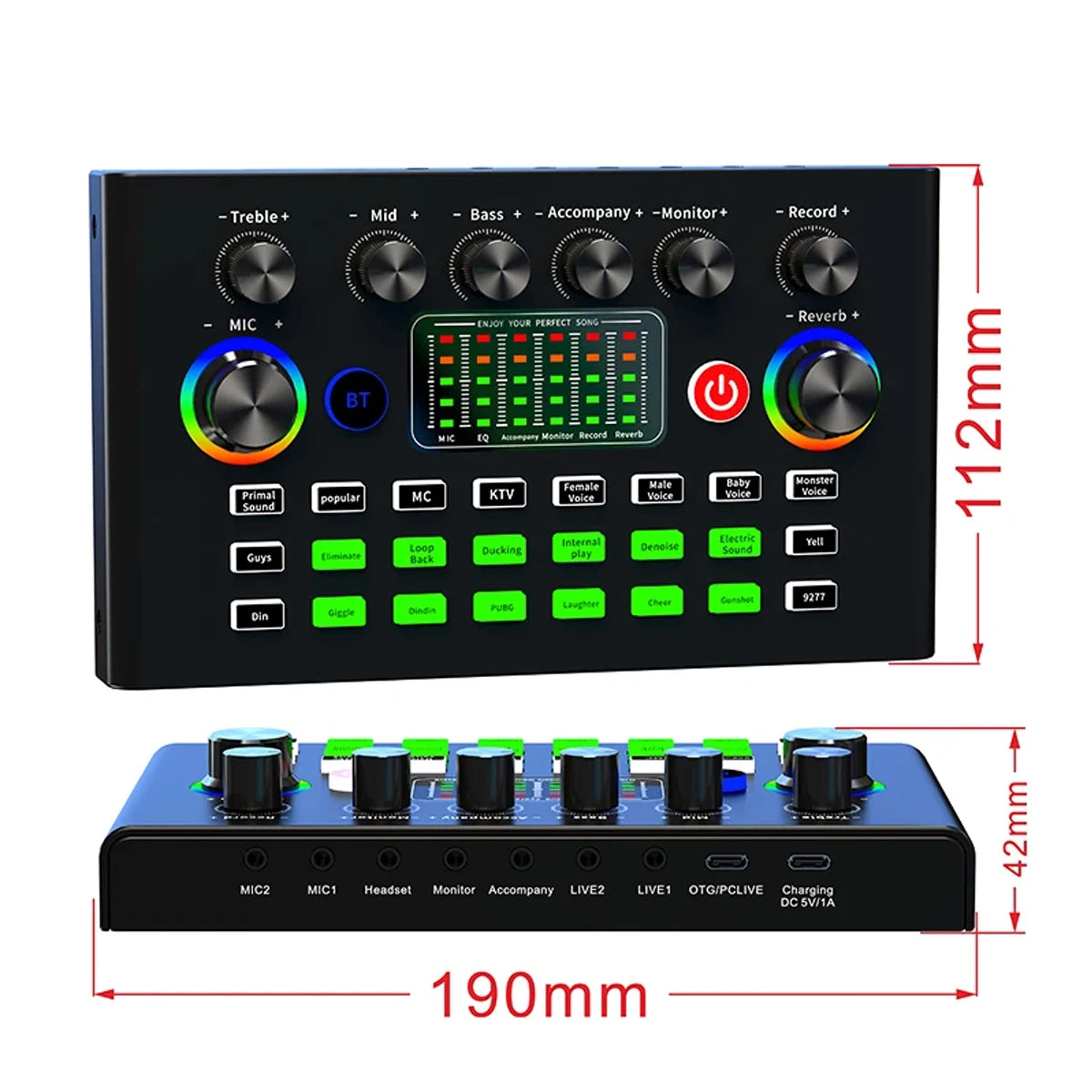 Live Sound Card Podcast Equipment With BM-800 Microphone