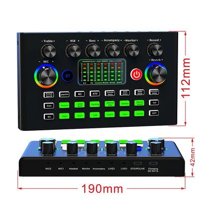 Live Sound Card Podcast Equipment With BM-800 Microphone