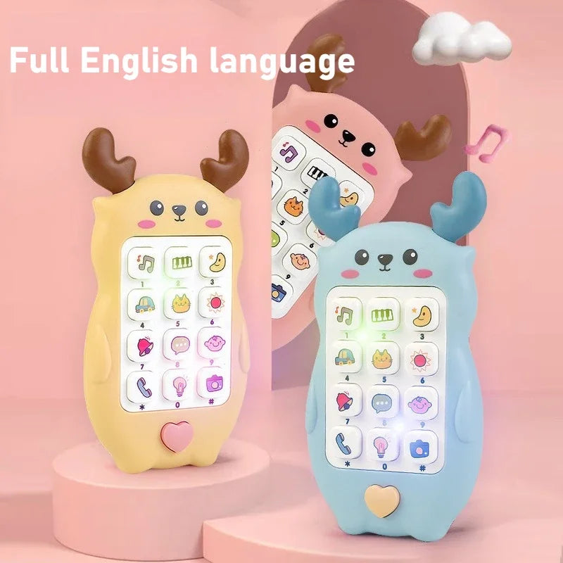 Baby Phone Toys Bilingual Telephone Teether Music Voice Toy
