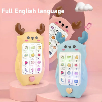 Baby Phone Toys Bilingual Telephone Teether Music Voice Toy