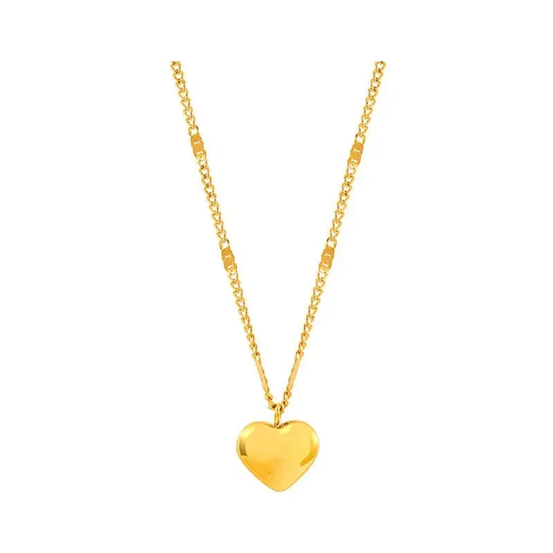 New Cross-border Couple Cavicle Chain Geometric Heart-shaped