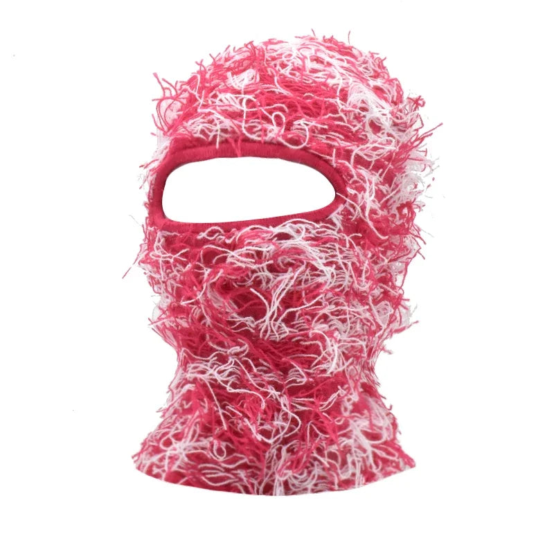 New Hip Hop Balaclava Distressed Knitted Caps Full Face Ski Mask