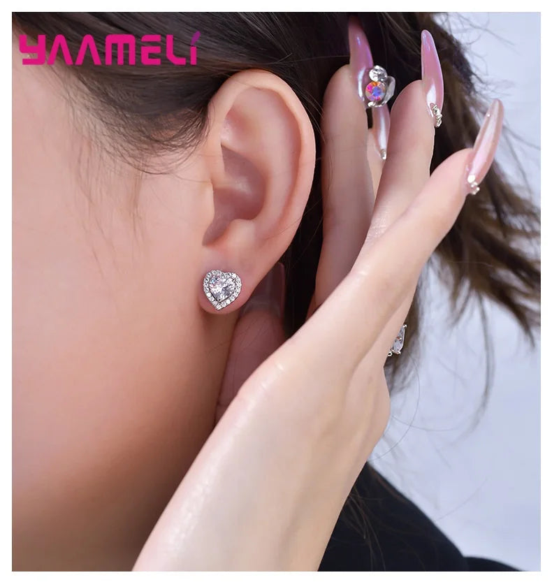 Romatic Birthday Valentines Day Gift Luxury 925 Sterling Silver Color