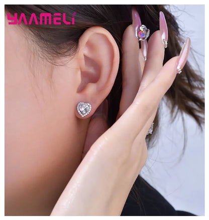 Romatic Birthday Valentines Day Gift Luxury 925 Sterling Silver Color