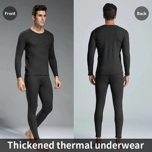 Man Winter Thermal Underwear Set Face Sanding Double Warmth