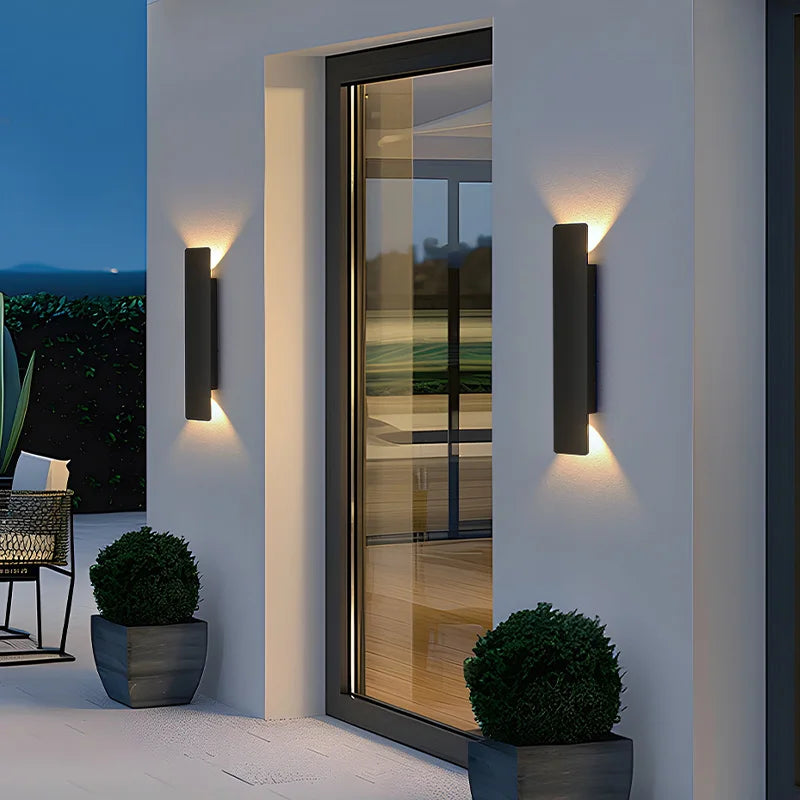 Outdoor Waterproof Wall Lamps Strip Aluminum Wall Lights