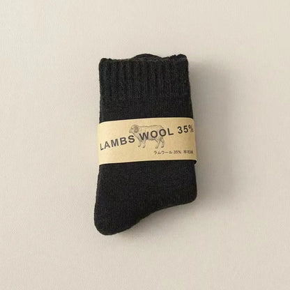 Winter 30% Wool Cashmere Warm Furry Kids Sock Chic Solid Color 🧦