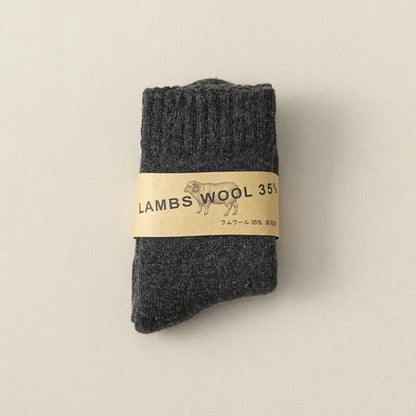 Winter 30% Wool Cashmere Warm Furry Kids Sock Chic Solid Color 🧦