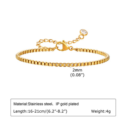 Non Tarnish Stainless Steel Bracelet Stackable for Women