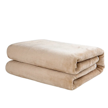 Khaki Heated Blanket with UK EU Plug Safety Certified Single