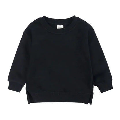 Fashion Solid Color Kids Clothes Boys Sweatshirt Cotton Long