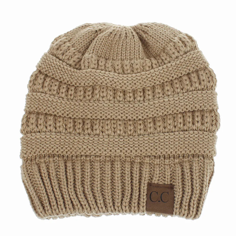 New Outdoor Warm Winter Woolen HatsAcrylic Open Horsetail