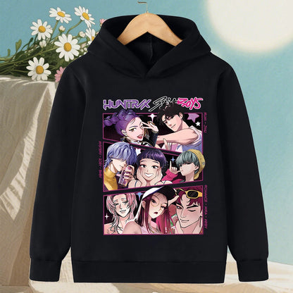 KPop Demon Hunter Rumi Derpy Cartoon Girls Boy Hooded